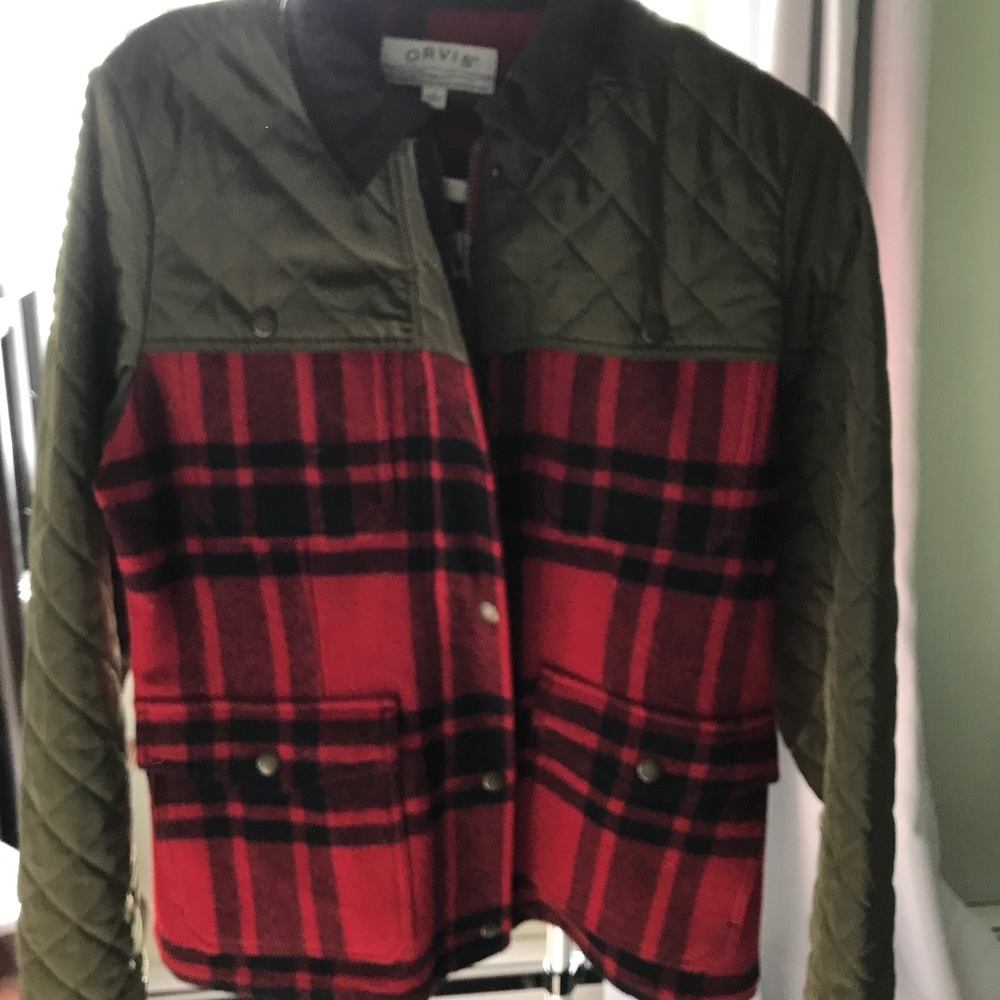 Orvis classic quilted bomber jacket wool plaid